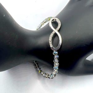 Silver Infinity beaded bracelet